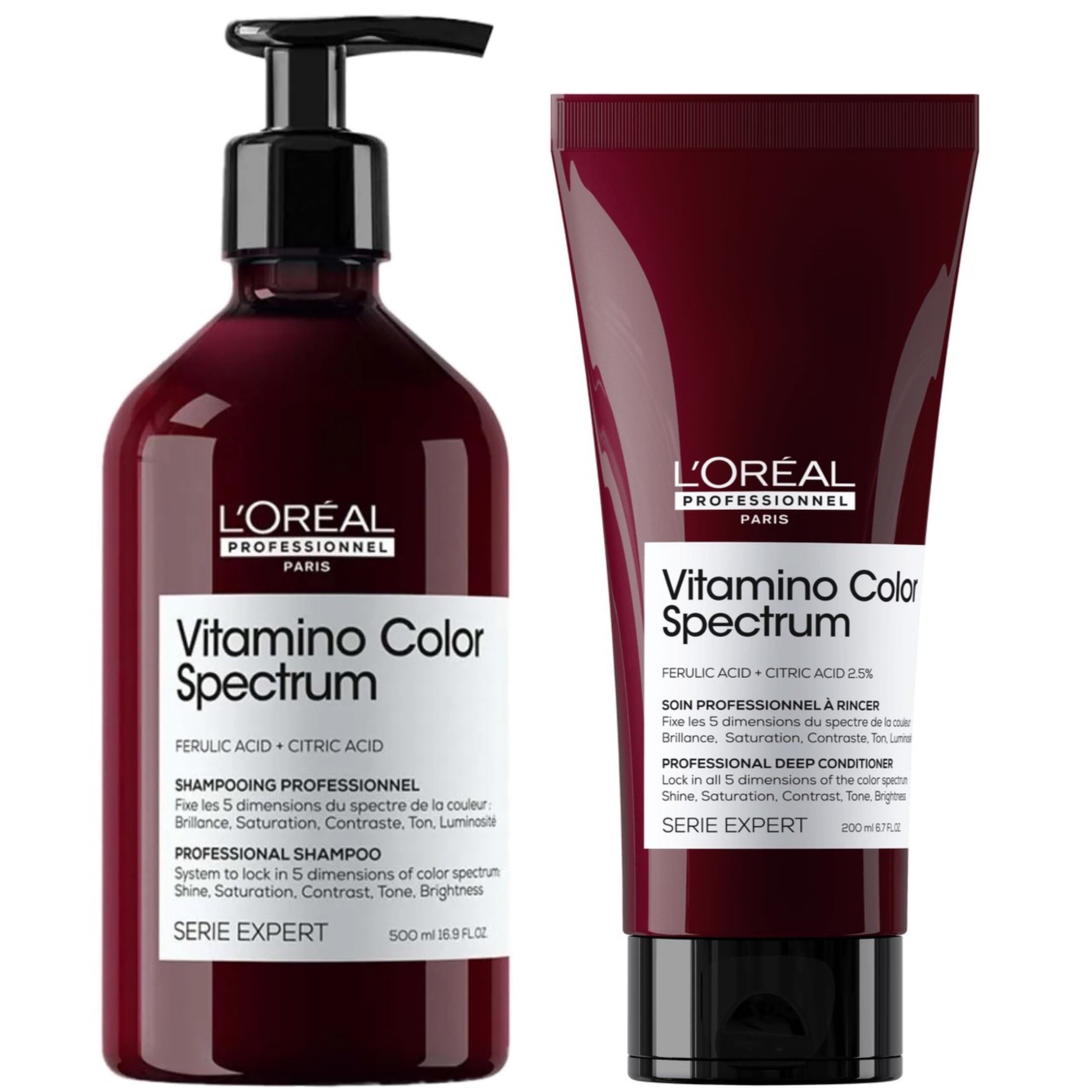 Shampoo 500ml+ Acondicionador 200ml Vitamino Color Spectrum Loreal